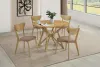CoasterEveryday 108440 Elowen - Round Solid Wood Dining Table - Light Walnut