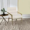 Coaster Fine Furniture 903143 Kirra - Upholstered Metal Arm Accent Chair - Cream