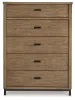 Benchcraft® B622-46 Tomtyn - Five Drawer Chest - Light Brown