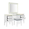 Liberty Furniture 781-BR-VN Reflections - 3 Piece Vanity Set - Pearl White & Rhinestone