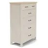 Riverside Furniture 79465 Glenndale - Five Drawer Chest - Aged White / Wheat