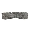 New Classic 20-2505G-3PMW New Classic 20-2505G-3PMW Morello - 3 Piece P1 Sofa/Loveseat/Wedge With Power Footrest - Gray