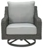 Ashley Furniture P518-821 Elite Park - Swivel Lounge w/ Cushion - Gray