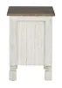 Ashley Furniture T994-7 Havalance - Chair Side End Table - White / Gray