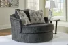 Ashley Furniture 3550421 Biddeford - Oversized Swivel Accent Chair - Shadow