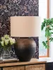 Ashley Furniture L207644 Newgerhard - Metal Table Lamp - Brown / Black