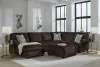Ashley Furniture PC35603S1 Ashley Furniture PC35603S1 Kimlee - 3-Piece Sectional With LAF Chaise And RAF Sofa - Chocolate