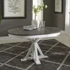 Liberty Furniture 417-DR-5PDS Allyson Park - 5 Piece Pedestal Table Set - Wirebrushed White / Charcoal
