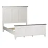 Liberty Furniture 417-BR-QPB Liberty Furniture 417-BR-QPB Allyson Park - Queen Panel Bed - Wirebrushed White / Charcoal