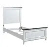 Liberty Furniture 417-YBR-TPB Liberty Furniture 417-YBR-TPB Allyson Park - Twin Panel Bed - Wirebrushed White / Charcoal