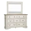 Liberty Furniture 520-BR-DM Abbey Park - Dresser & Mirror - Antique White