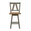 Liberty Furniture 62-B250324 Lindsey Farm - Counter Height Swivel Chair - Gray & Sandstone