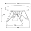 CoasterEveryday 193801 Neil - Round Smart Top Dining Table - Gunmetal