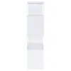 CoasterEveryday 800300 Emelle - 4-Shelf Glass Panel Bookshelf - White