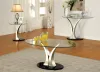 Furniture of America CM4727S Valo - Sofa Table - Satin Plated / Black