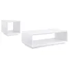 Coaster Fine Furniture 710768-S2 Paseo - 2 Piece Coffee And End Table Set - White High Gloss