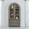 Liberty Furniture 237G-CB4490 River Place - Curio Base - Riverstone Gray & Tobacco