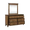 Liberty Furniture 930-BR-DM Carolina Park - Dresser & Mirror - Amber Brown