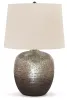 Ashley Furniture L207314 Magalie - Metal Table Lamp  - Antique Silver Finish