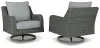 Ashley Furniture P518-821 Elite Park - Swivel Lounge w/ Cushion - Gray