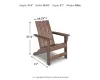 Ashley Furniture P420-898 Emmeline - Adirondack Chair - Brown