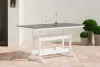 Ashley Furniture P210-642 Transville - RECT COUNTER TABLE W/Umb OPT - Gray / White