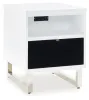 Ashley Furniture T756-7 Gardoni - Chair Side End Table - White / Black