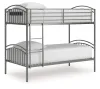 Ashley Furniture PCB400-59 Lanceburg - Twin/Twin Bunk Bed With Ladder - Gray