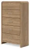 Ashley Furniture PCB1121-46 Gramburg - Five Drawer Chest - Warm Natural Brown