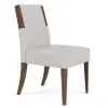 Riverside Furniture 43458 Delia - Upholstered Side Chair (Set of 2) - Nouveau Walnut / Beige