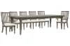 Pulaski Furniture P413240-KIT31 Pulaski Furniture P413240-KIT31 Madison Ridge - Extendable Leg Dining Table With 4 Side Chairs And 2 Arm Chairs - Natural Bark