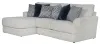 Jackson Furniture Industries 2470/75/42-21 Jackson Furniture Industries 2470/75/42-21 Polaris - 2 Piece Sofa Chaise (RSF Loveseat / LSF Chaise) - Sugar