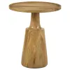 CoasterEssence 915105 Ixia - Round Solid Mango Wood Accent Side Table - Natural