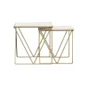 CoasterEssence 930075 Bette - 2 Piece Marble Top Nesting Table Set - White And Gold