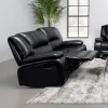 Coaster Fine Furniture 610245 Camila - Upholstered Motion Reclining Loveseat - Black
