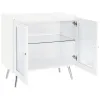 Coaster Fine Furniture 950396 Nieta - 2 Door Engineered Wood Accent Cabinet - White High Gloss