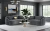 CoasterEveryday 504844-S2 Brookside - 2 Piece Velvet Upholstered Sofa Set - Dark Gray
