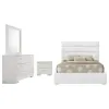 Coaster Fine Furniture 203511F-S4 Felicity - 4 Piece Full Bedroom Set - White High Gloss