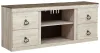 Ashley Furniture EW0267-268 Ashley Furniture EW0267-268 Willowton - TV Stand w/Fireplace Option - 60