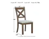 Ashley Furniture D631-01 Moriville - Dining UPH Side Chair (Set of 2) - Beige