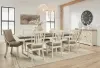 Ashley Furniture D647/55T/55B/01(6)/02(2)/60 Ashley Furniture D647/55T/55B/01(6)/02(2)/60 Bolanburg - 11 Pc. - Dining Table, 6 Side Chairs, 2 UPH Side Chairs, Server - Brown / Beige