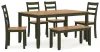 Ashley Furniture D401-325 Ashley Furniture D401-325 Gesthaven - Dining Room Table Set (Set of 6) - Natural / Green