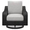 Ashley Furniture P792-821 Beachcroft - Swivel Lounge Chair - Black / Light Gray