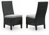 Ashley Furniture P792-601 Beachcroft - Side Chair With Cushion (Set of 2) - Black / Light Gray
