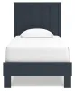 Ashley Furniture EB1528B1 Ashley Furniture EB1528B1 Simmenfort - Twin Platform Bed With Panel Headboard - Navy Blue
