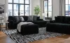 Ashley Furniture 98103/66/17/15/08 Ashley Furniture 98103/66/17/15/08 Midnight-Madness - 4 Pc. - 2-Piece Sectional Sofa With Raf Corner Chaise, Chaise, Ottoman - Onyx