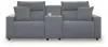 Ashley Furniture 65906S3 Ashley Furniture 65906S3 Modmax II - 3-Piece Power Reclining Sectional With Console - Salt And Pepper