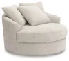 Ashley Furniture PC5910621 Cuddle Plush - Oversized Swivel Accent Chair - Arctic