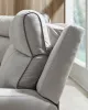 Ashley Furniture PC98802S8 Ashley Furniture PC98802S8 Social Pointe - 5-Piece Power Reclining Sectional - Pearl / Ash