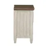 Liberty Furniture 824-BR63 Heartland - 2 Drawer Nightstand With Charging Station - Antique White / Tobacco Tops